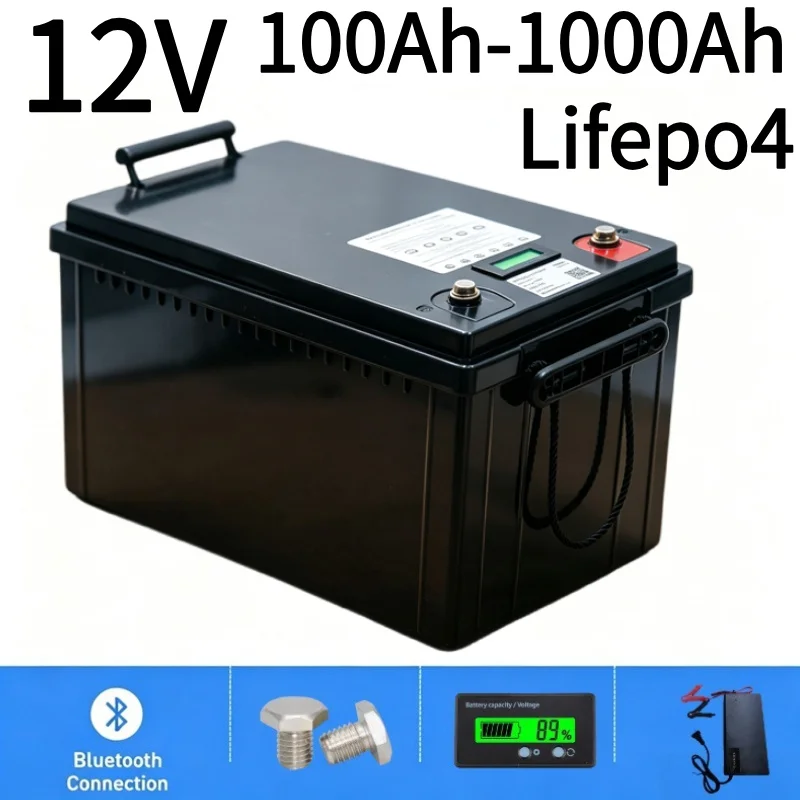 12V 100Ah Lifepo4 Bluetooth Bms - 12V LiFePO4 バッテリー 100Ah-1000Ah リチウムバッテリー、Bluetooth BMS