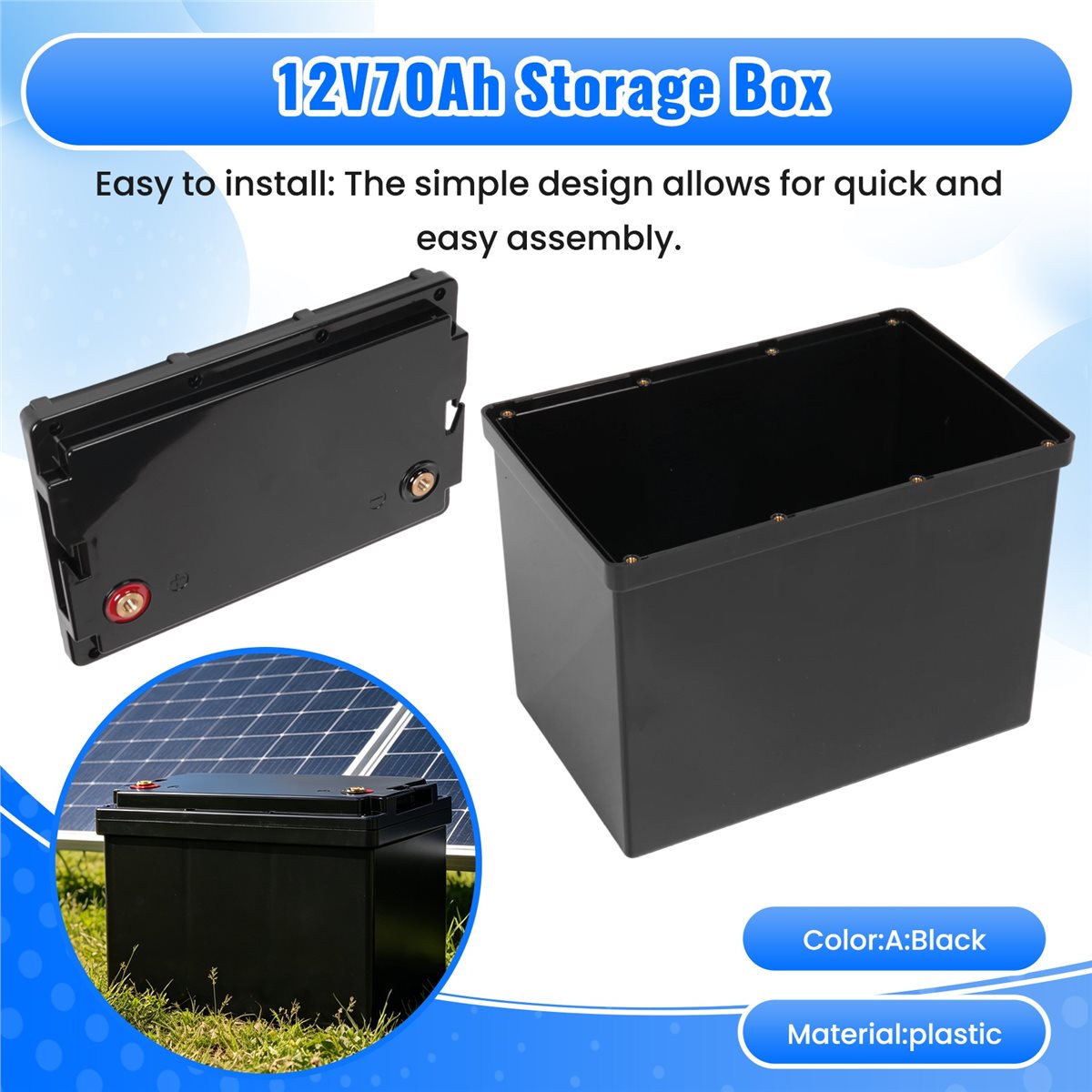 Lifepo4 Battery Box Diy 12V 100Ah - 便利な12V70Ah収納ボックス 12V 70Ahバッテリーケース NCM LiFePO4セル用 12.8V