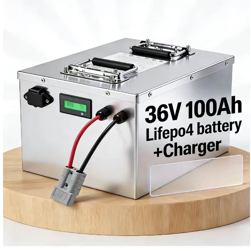 Lifepo4 Battery 36V 100Ah - 電動モビリティの必需品：36V 100Ah LiFePO4バッテリー（BMS搭載） | 電動モペット、バイク、スクーター、三輪車用 3600W/7000W