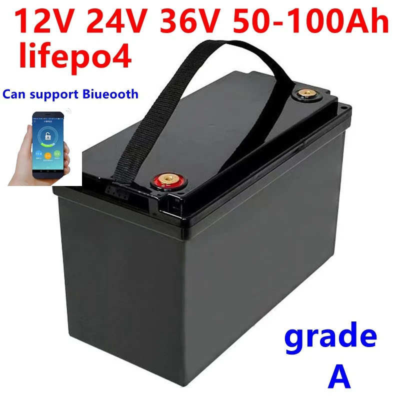 12V 100Ah Lifepo4 Bluetooth Bms - 再生可能エネルギーシステム用 VoltPro リチウムバッテリー 12V 100AH-80AH 24V