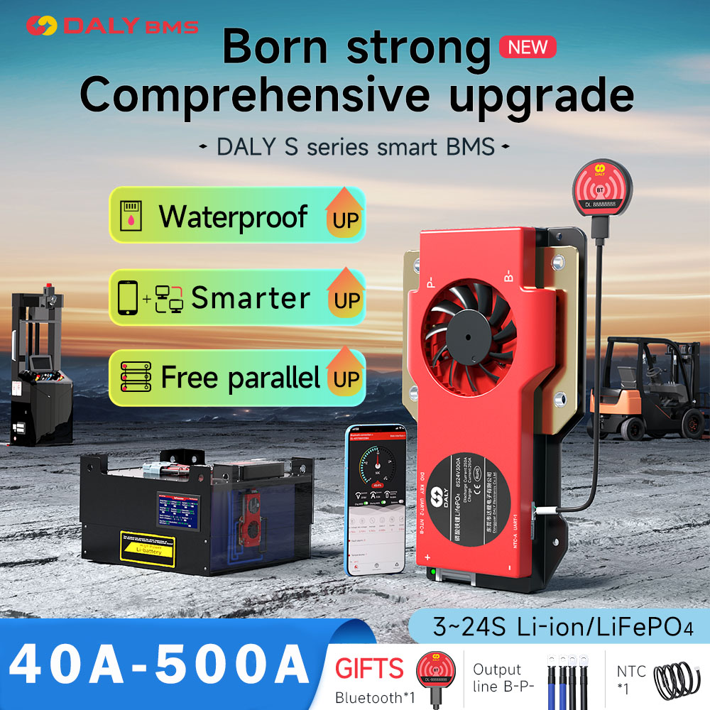 Smart Bms 16S 48V 200A Bluetooth - DalyスマートBMS 3.2V Lifepo4 4S 12V 8S