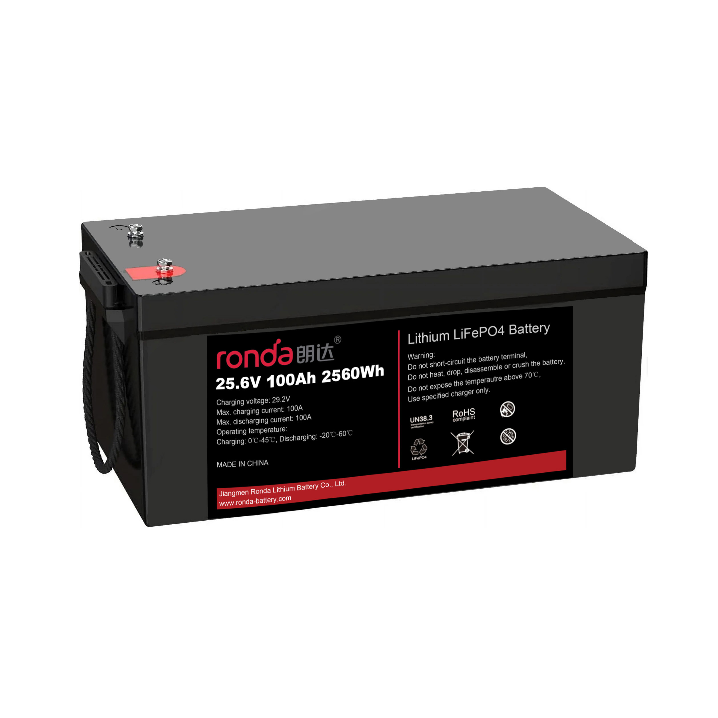 Lifepo4 Battery 24V 200Ah - CE 24V 25.6V Ronda 大容量 100AH