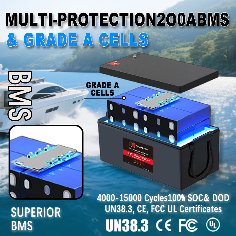 充電式12V 100Ah 200Ah 300Ah ABS L - Lifepo4 12V 300Ah Deep Cycle のレビューと価格