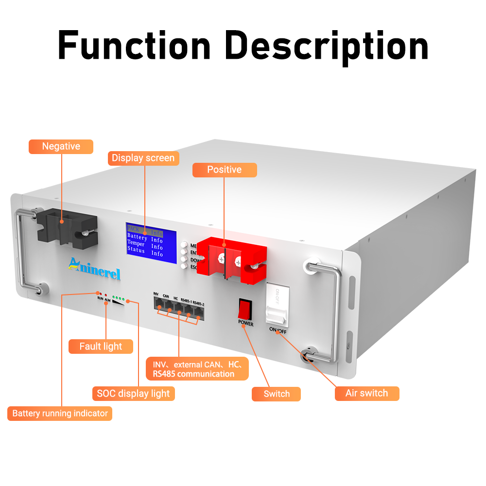 Aninerel 51.2V 48V 100AH サーバーラ - Lifepo4 48V 100Ah Server Rack のレビューと価格