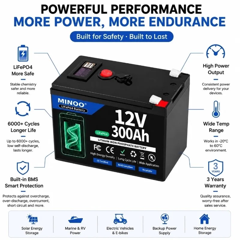 LiFePO4 12V 200AH、12V 300AH バッ - Lifepo4 12V 300Ah Deep Cycle のレビューと価格