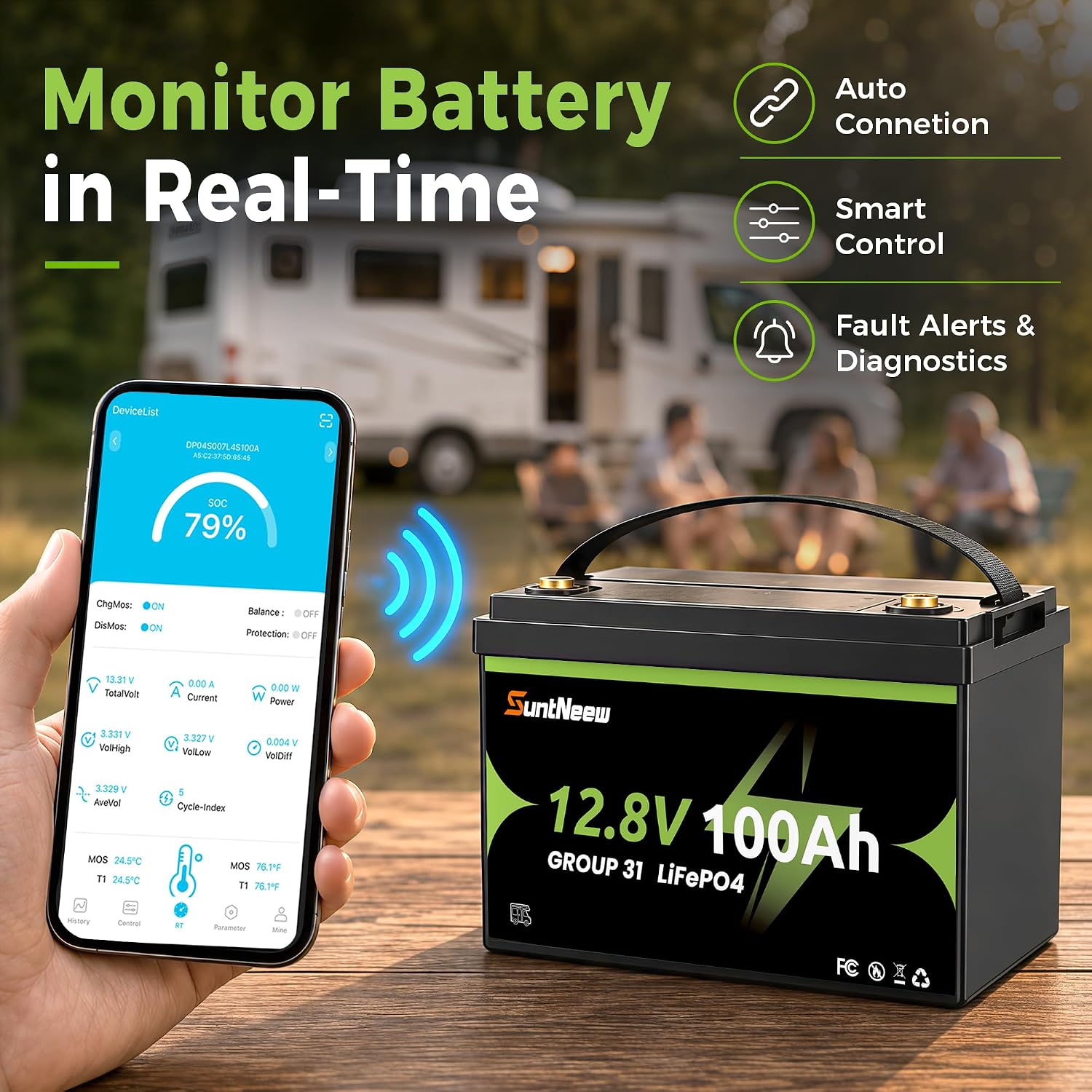 12V 100Ah LiFePO4バッテリー Bluetoo - Lifepo4 Battery 12V 100Ah のレビューと価格