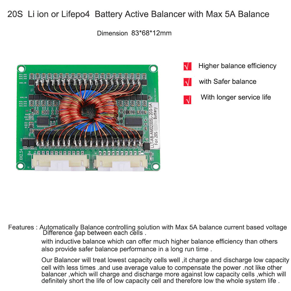 12V 36V 48V 60V 72V lifepo4または - Battery Balancer 4S 12V Active Equalizer のレビューと価格