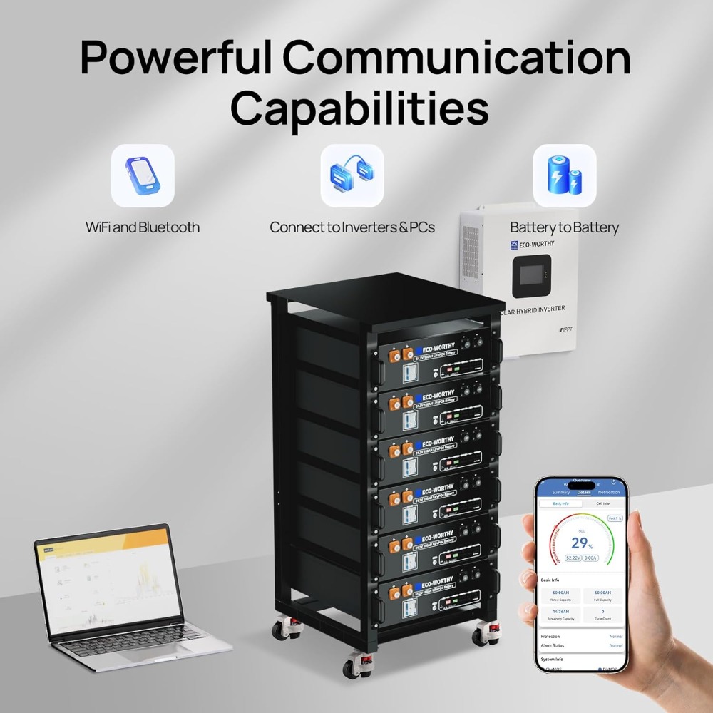48V 100Ah LiFePO4 リチウム電池（Bluet - Lifepo4 48V 100Ah Server Rack のレビューと価格