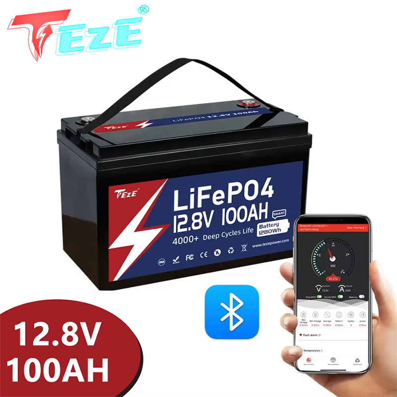 8000サイクル 12V 24V Lifepo4バッテリーパ - 12V 100Ah Lifepo4 Bluetooth Bms のレビューと価格