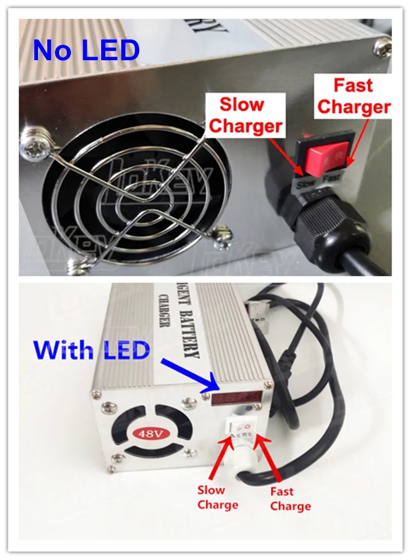 リチウム電池付き充電器,鉛蓄電池,調整可能,LiFePo4, - Lifepo4 Charger 48V 20A のレビューと価格