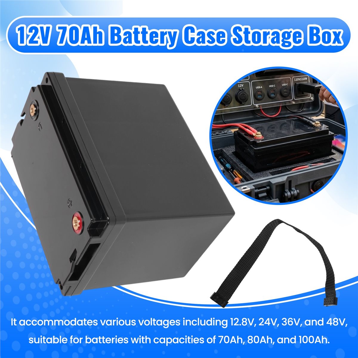 便利な12V70Ah収納ボックス 12V 70Ahバッテリー - Lifepo4 Battery Box Diy 12V 100Ah のレビューと価格