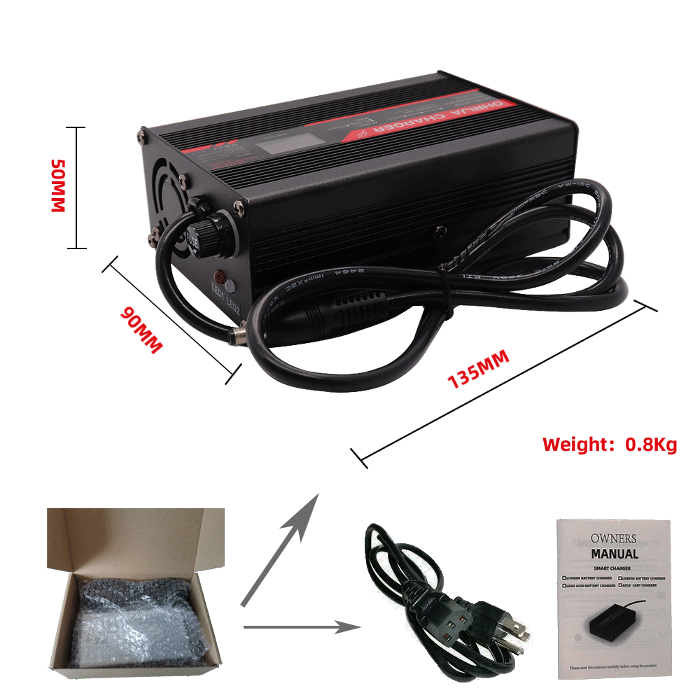 58.4V 5A スマート充電器 16S 51.2V LiF - Lifepo4 Charger 48V 20A のレビューと価格