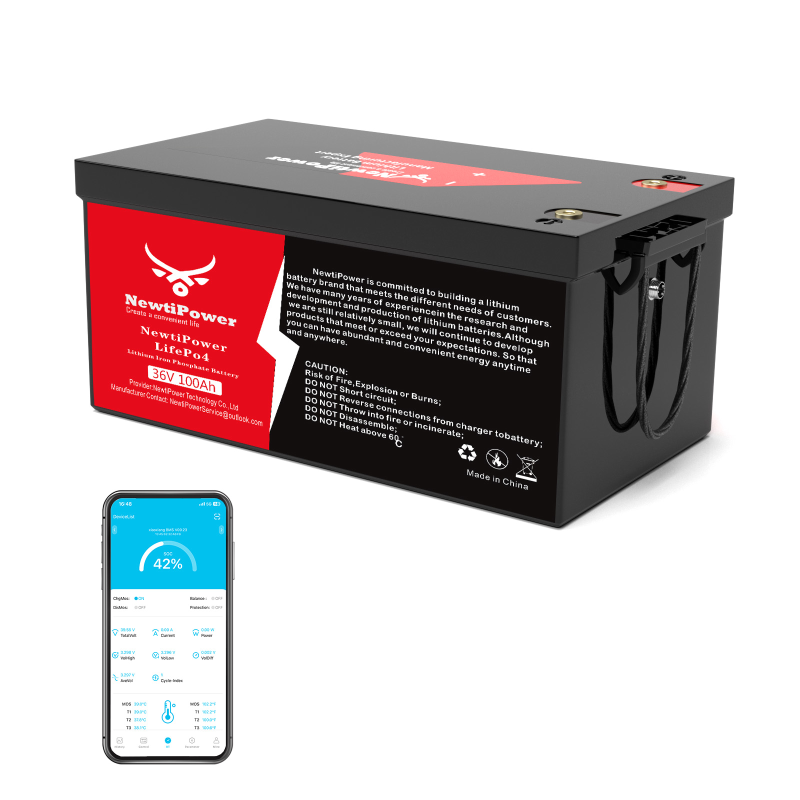 36V 100Ah LiFePO4リチウムバッテリー 200 - Lifepo4 Battery 36V 100Ah のレビューと価格