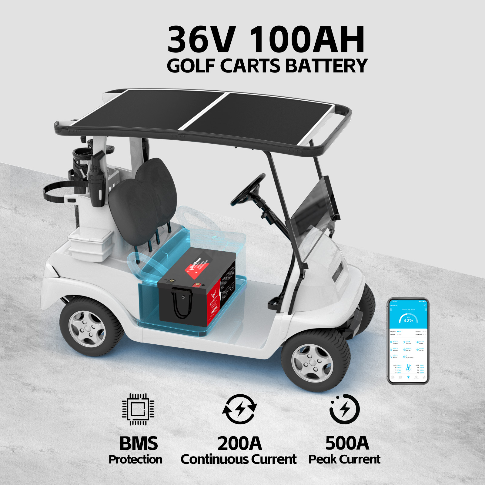 36V 100Ah LiFePO4リチウムバッテリー 200 - Lifepo4 Battery 36V 100Ah のレビューと価格