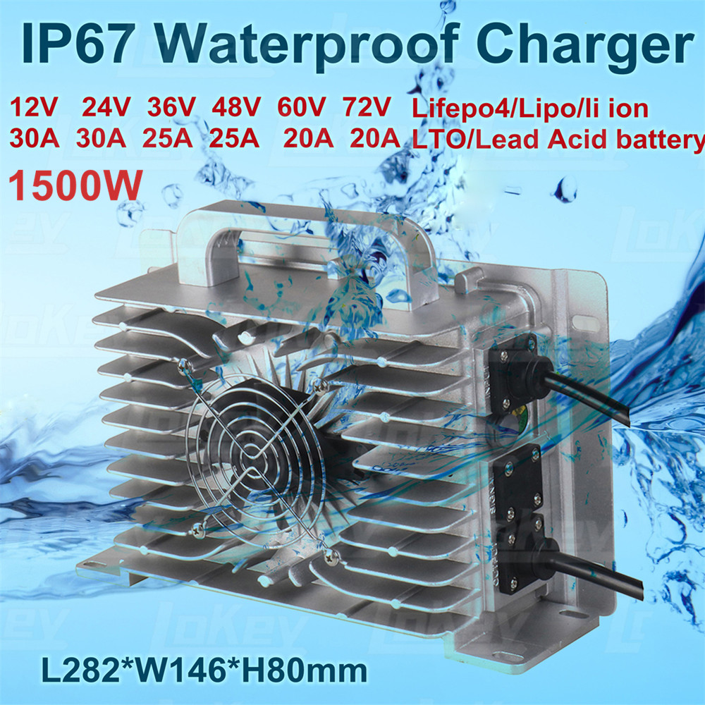 防水充電器,LiFePo4,1500W, 12V, 24V, - Lifepo4 Charger 48V 20A のレビューと価格