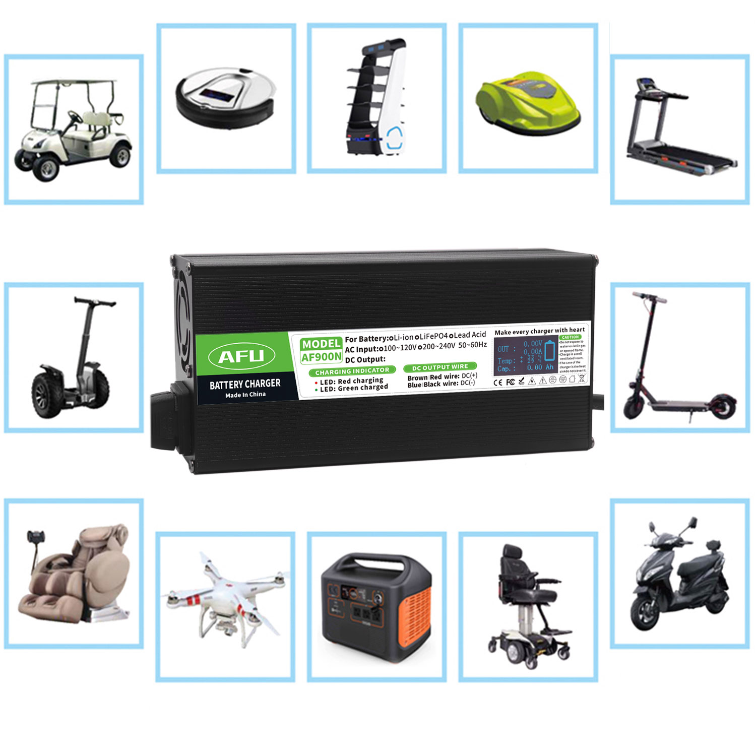 58.4V 15A LiFePO4 バッテリー充電器 OLE - Lifepo4 Charger 48V 20A のレビューと価格