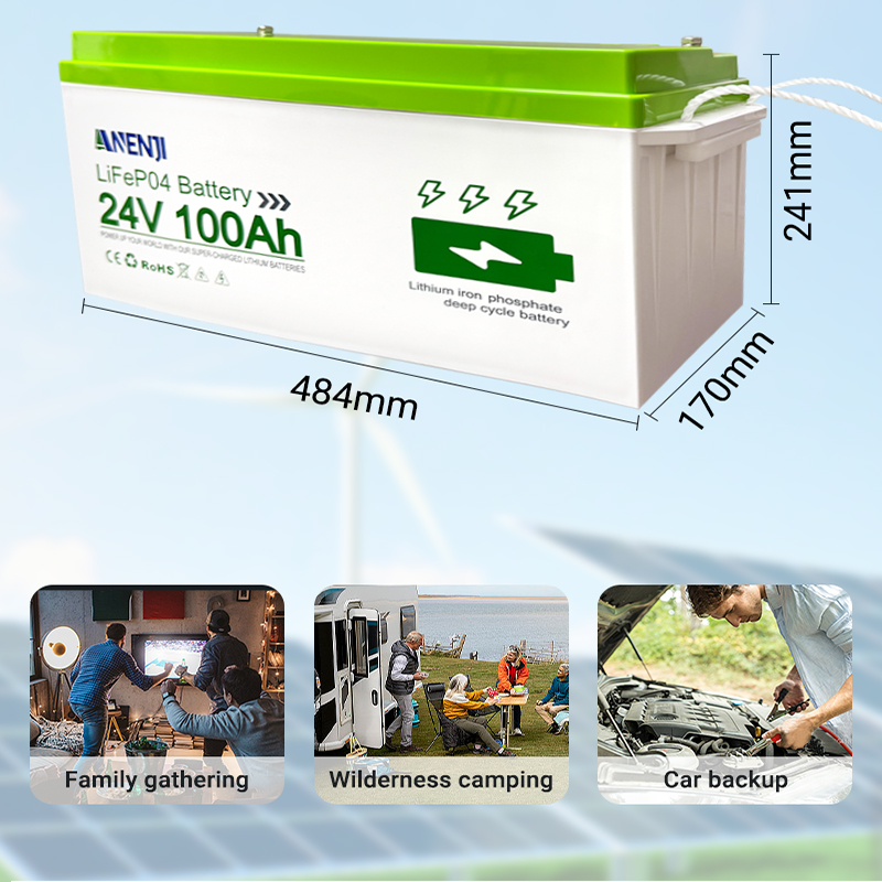 ANENJI LiFePo4バッテリー 24V 100AH  - Lifepo4 Battery 12V 100Ah のレビューと価格