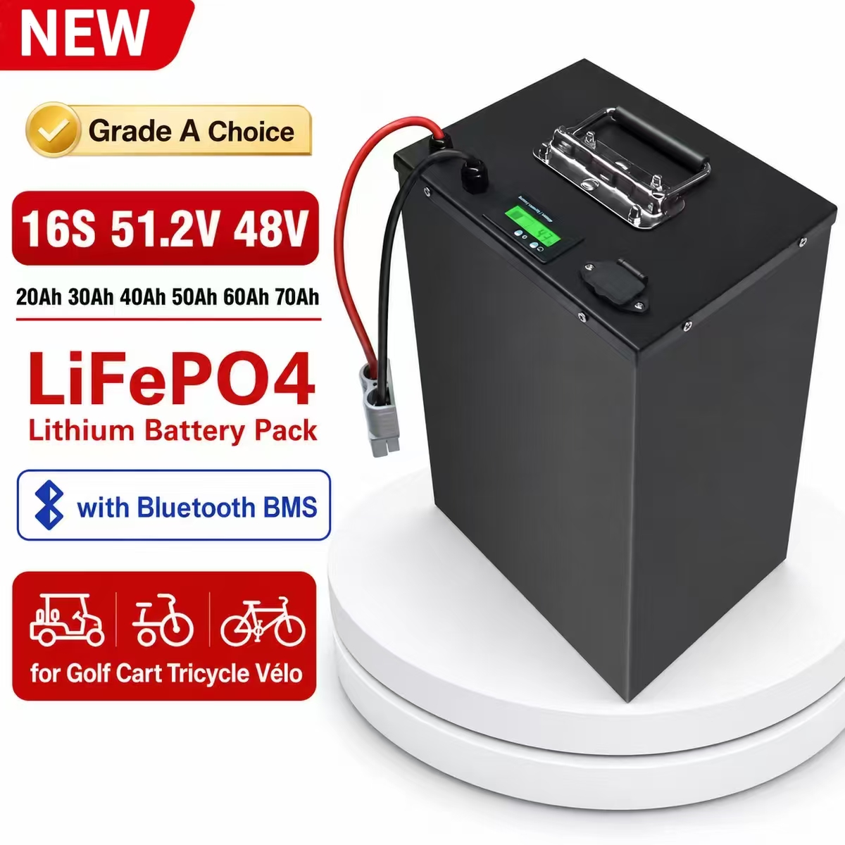 16S 51.2V 48V 20Ah 30Ah 40Ah 5 - Lifepo4 48V 50Ah Golf Cart のレビューと価格